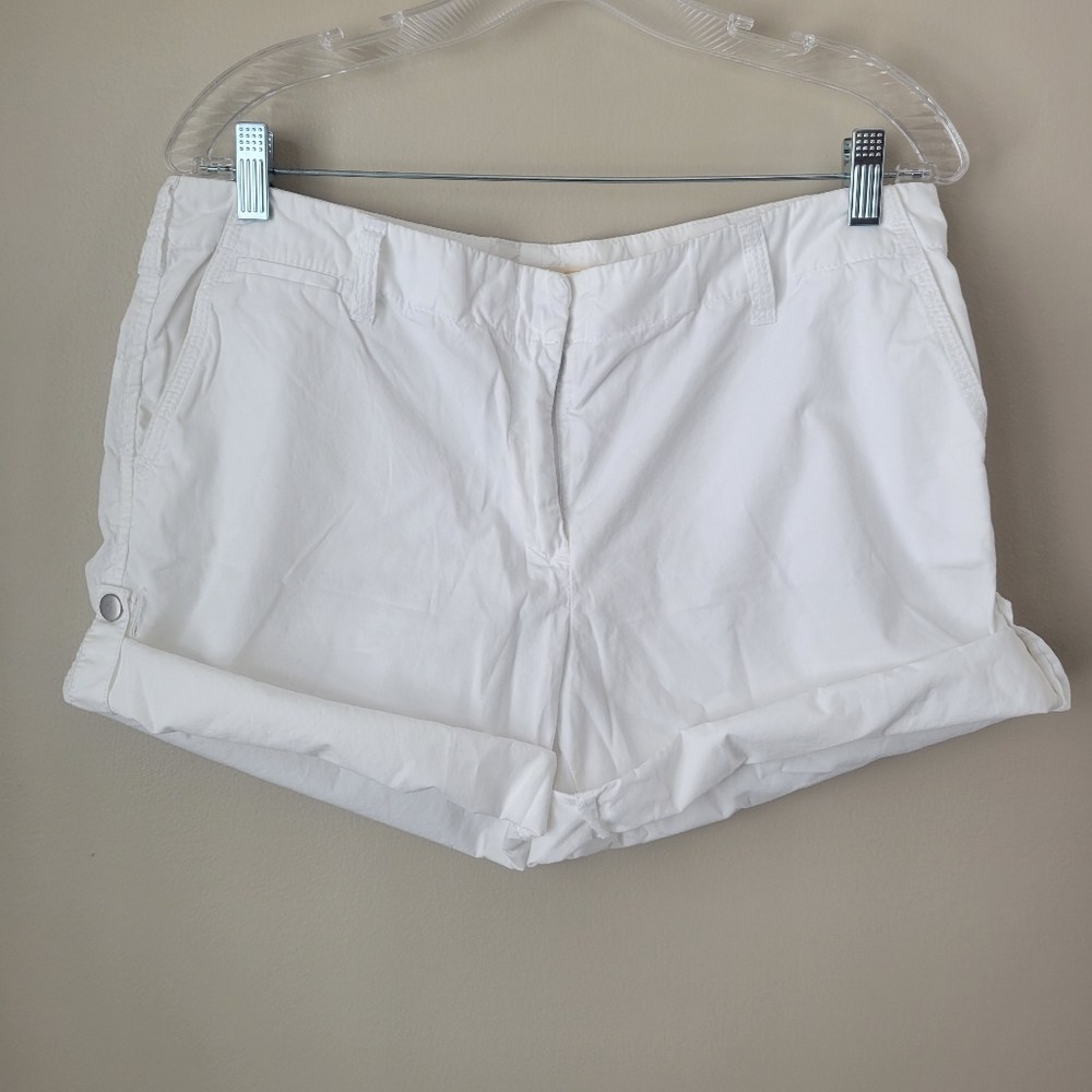 J. Crew Broken In Classic Twill Roll Up Chino Shorts White Size 10 - Picture 9 of 14